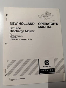 Ford New Holland 38" Cortacésped de descarga lateral Manual del operador Serie LS Tractores  - Imagen 1 de 4