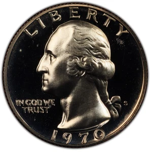 1970-S Proof Washington Quarter 25C - Picture 1 of 2