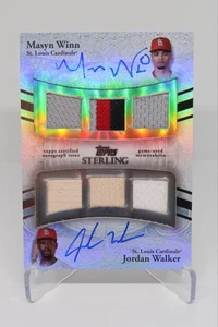 2025 Topps Sterling Dual Relic Autograph Masyn Winn / Jordan Walker #TSSD-WW 1/1 - Bild 1 von 4