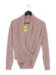 All Saints Women's Jumper M Pink 100% Wool V-Neck Pullover - Picture 1 of 5