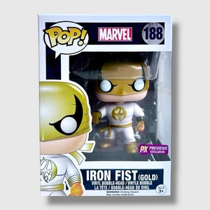 Funko Pop! Marvel Iron Fist (Gold) #188 PX Exclusive Vinyl Figur Brandneu - Bild 1 von 8