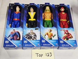 DC Comics Superman Black Adam Aquaman Flash 12 Zoll Actionfiguren 4er-Pack Neu - Bild 1 von 6