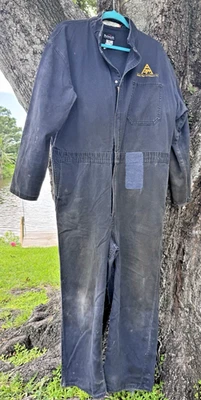 Vintage  Coveralls Mechanic Jumpsuit Blue Cotton size 50 - Image 1 of 4