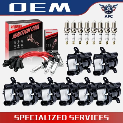 8X Round Ignition Coil Spark Plug Pack For Chevy Silverado GMC 4.8 5.3 6.0 UF262 - Image 1 of 4