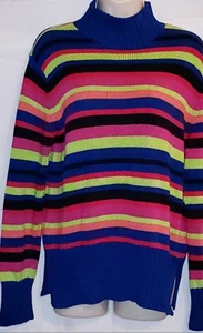 Womens Pullover Sweater Size Small Westbound Turtleneck Preowned Multicolor - Picture 1 of 5
