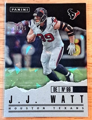 J.J. Watt /25💎💎- 2017 Panini - Texans - Refractor - RARE - Mic Drop🎤... - Image 1 of 3