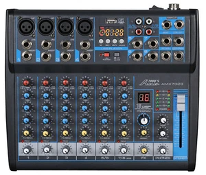 Audio2000s AMX7323 8-Ch.Audio Mixer w/USB Interface,Sound Effects& Bluetooth-MR - Picture 1 of 3