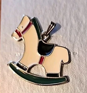 Wallace Silberschmiede Emaille Schaukelpferd Anhänger OVP - Bild 1 von 17