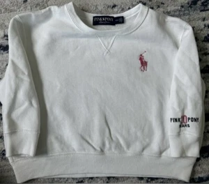 Ralph Lauren 20 Years Pink Pony LOVE Cropped Sweatshirt 4T - Picture 1 of 2