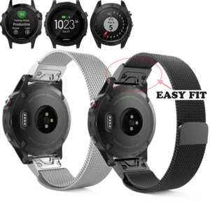 Quick-Fit Milanese Magnetic Stainless Steel Band For Garmin Fenix 7X/7 Bracelet - Picture 1 of 18