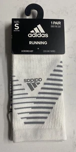 Nuevos calcetines Adidas para mujer Aeroready para correr sobre la pantorrilla blancos grises talla pequeña - Imagen 1 de 8