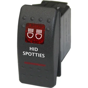 HID SPOTTIES 592R Rocker Switch 12V 20A on off RED univeral 4wd 4x4 truck - Imagen 1 de 1