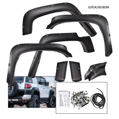 Pocket Wheel Fender Flare Cover Fit For 2007-14 Toyota FJ Cruiser Factory Black Foto 1 de 4