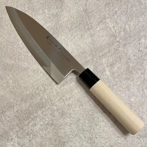 for left-handed Seki Deba Fish Chef's knife 7.09in 180mm stainless plain wood - Picture 1 of 12