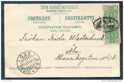 1900 Cartão postal Aland Finlândia Ruínas Bomersund navio Mariehamn Paquebot - Imagem 1 de 2