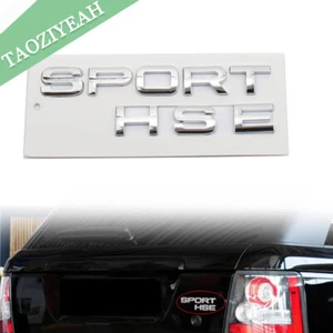 Gloss Silver SPORT HSE Luxury Car Rear Trunk Tailgate Badge Emblem Set Chrome - Picture 1 of 2