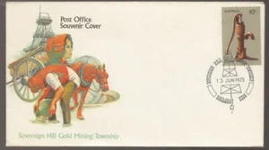 1975 SOVEREIGN HILL Gold Mining Town Victoria Australia Souvenir Cover # 9 - Picture 1 of 1