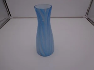 Pendant Light Glass Blue Marble Swirl Art Glass 11-1/2 in Tall - Picture 1 of 11