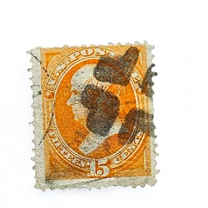 US Scott 152 Stamp Used Off Paper 1870 Bank Note Webster Geometric Cancel  - Picture 1 of 3