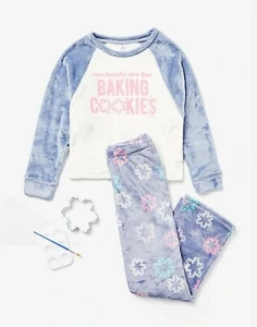 New Justice Girls S 7 8 yr Pajama Set 2-Piece Baking Cookies Fleece Cozy Soft - Picture 1 of 1