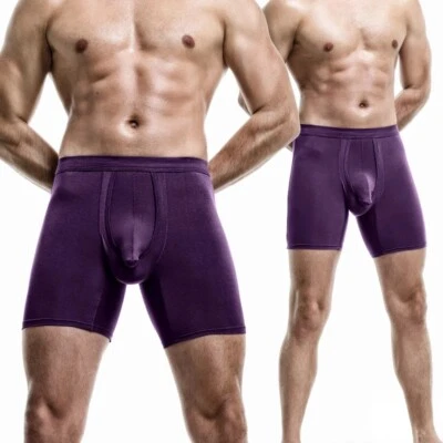 Men's Underwear Separate Penis Ball Pouch Seamless Anti-Chafing Boxer Shorts Gym - Image 1 of 4
