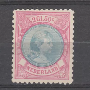 Netherlands 1891 NVPH 47 Wilhelmina 2 1/2 Gld red and blue MNH - Picture 1 of 2