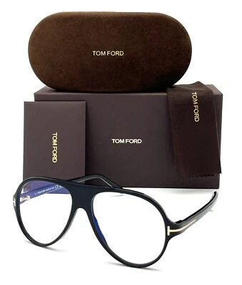 Tom Ford FT5012-B  001  Black / Blue Block  53mm Eyeglasses TF5012 - Image 1 of 4