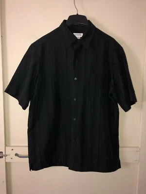 CONCEPTS By CLAIBORNE Large Button Down Men's Black Short Sleeve Dress Shirt EUC - Image 1 of 3