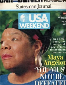 USA WEEKEND Oct 8-10 1993 Maya Angelou Tim McCarver 1994's New Cars Car & Driver - Picture 1 of 1