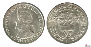 Panama 1/10 Balboa 1953 / 2.50 gr. silver S/C - Picture 1 of 1