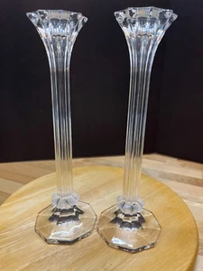 2er Set Kristall Krisla Italien Kerzenständer 24% Bleikristall, 11,25" hoch - Bild 1 von 10