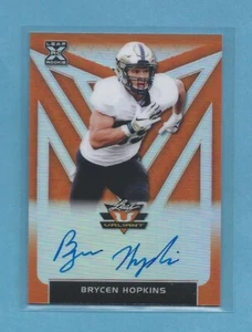 Brycen Hopkins 2020 Leaf Valiant Orange Auto 10/50 , Perdue , Rams Drafted - Picture 1 of 2