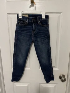 Abercrombie Kids Elastic Ankle Blue Jeans Denim Size 8 - Picture 1 of 5