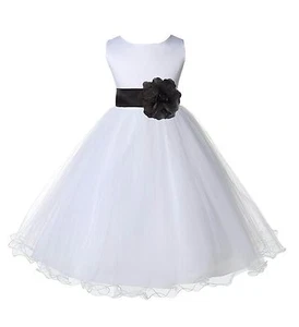 Flower Girl Dress Birthday Wedding Bridesmaid Formal Pageant Recital Graduation - Picture 1 of 61