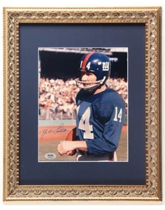 Y. A. Tittle Signed Giants Custom Framed Photo Display (PSA) - Picture 1 of 1