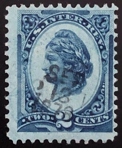 R152 1875 US Internal Revenue Blue 2c Tax Stamp Cut Cancel Used - Picture 1 of 3