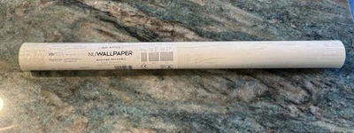 NuWallpaper NU3127 Shiplap Peel Stick Wallpaper Roll (20.5" x 216") Off-White - Image 1 of 4