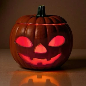 "De colección Halloween Light Pumpkin Jack O Linterna Iluminada 6.5"" x 6.5""" - Imagen 1 de 10
