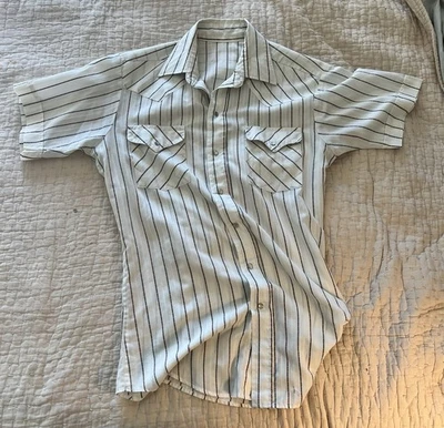 Vintage Panhandle Slim Shirt Mens Medium / Large Western Pearl Snap TEXAS USA 80 - Image 1 of 4