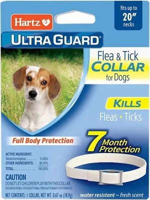 Hartz UltraGuard Flea & Tick Dogs and Puppies up to 20" Neck, White  - Image 1 of 4