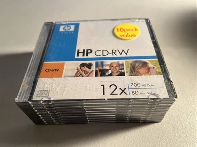 HP 80-min 700 MB 12x CD-RW (10-Pack) Thin Jewel Case - Image 1 of 4