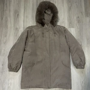 Worthington Dupont Thermolite Plus Large Mantel mit Fellbesatz abnehmbare Kapuze - Bild 1 von 13