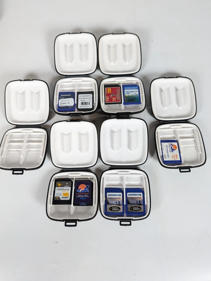 Lote de mapas Humminbird Lakemaster (9) fichas Minnesota - Wisconsin - este de EE. UU. - ++ Foto 1 de 4