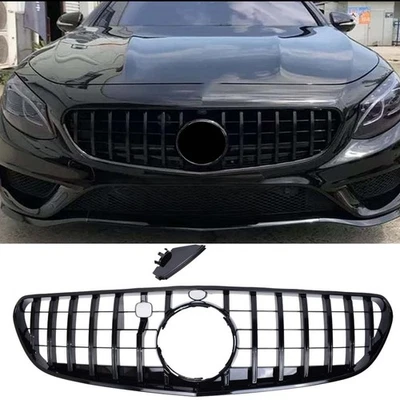 Parachoques delantero negro brillante para Mercedes Benz W217 S500 S550 GT 2015-2017 Foto 1 de 4