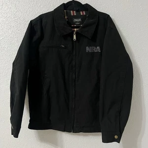 NRA Denim Flanell gefütterte Full Zip Jacke Herren Gr. L schwarz Burks Bay Tag Western - Bild 1 von 10
