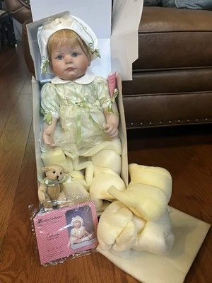 NEW in BOX VINTAGE 2004  HILDEGARD GUNZEL BABY CATHERINE 19” Porcelain Doll - Image 1 of 4