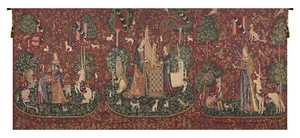 Lady and the Unicorn Series Belgian Jacquard Medieval Wall Hanging 66x156 - Picture 1 of 7