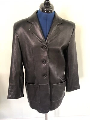 Valerie Stevens Women's BUTTERY SOFT Lamb Leather Jacket Black, Size 8 - Image 1 of 4