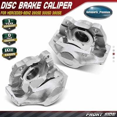 Pair Front Brake Caliper for Mercedes-Benz W116 W126 280SE 300SD 380SE 380SEL - Image 1 of 4
