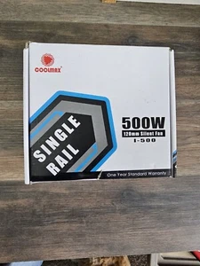 Untested Coolmax I-500 500W ATX 12V V2.0 Power Supply - Picture 1 of 8